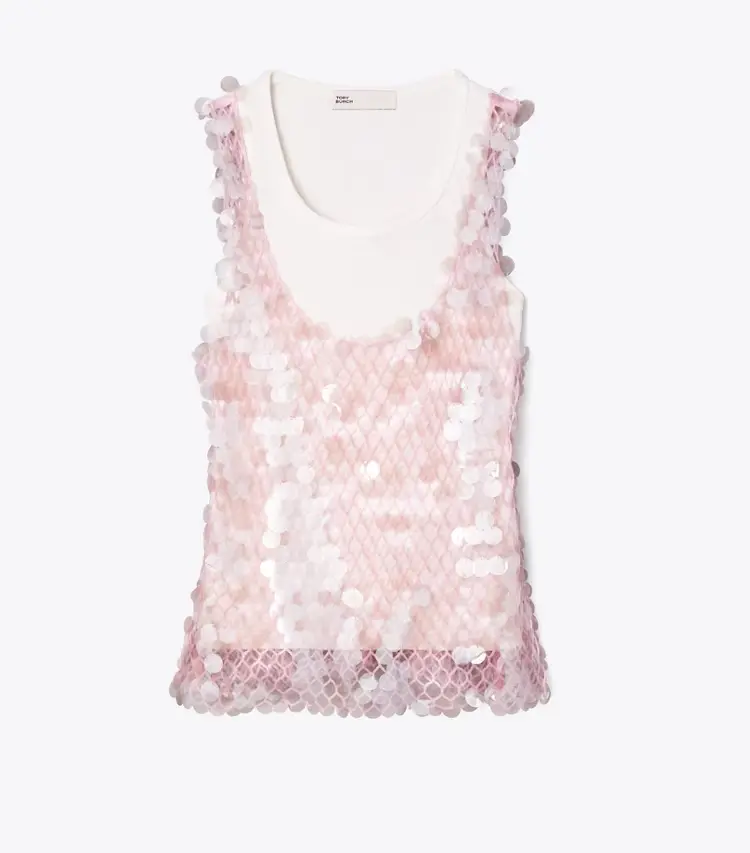Sequin Mesh Top