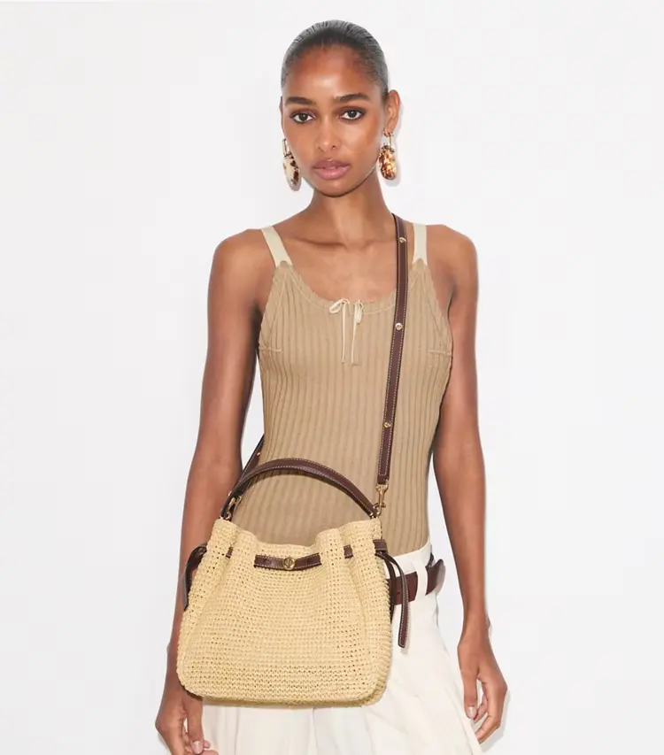 Romy Woven Bucket Bag - Image 3