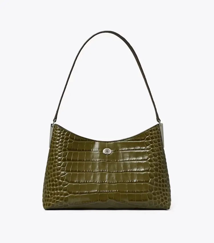 Small Robinson Croc-Embossed Shoulder Bag - Image 3