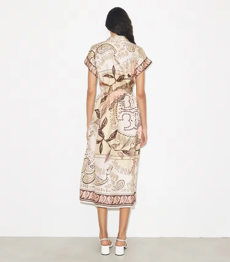 Waisted Silk Shirtdress - Image 3