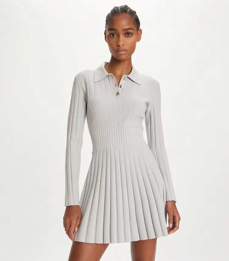 Viscose Knit Polo Dress - Image 2