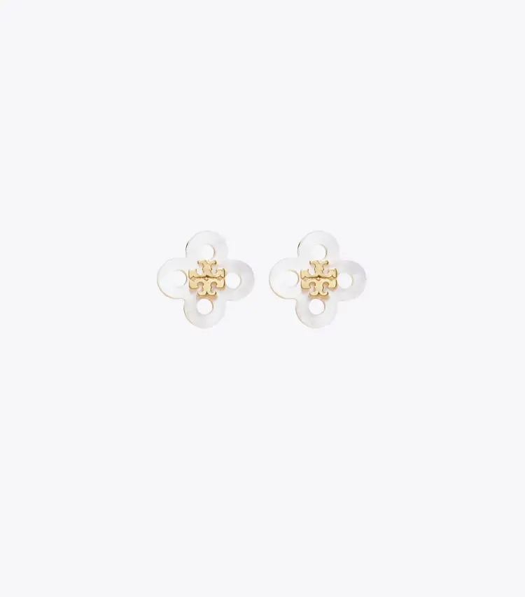 Forget Me Not Clover Stud Earring