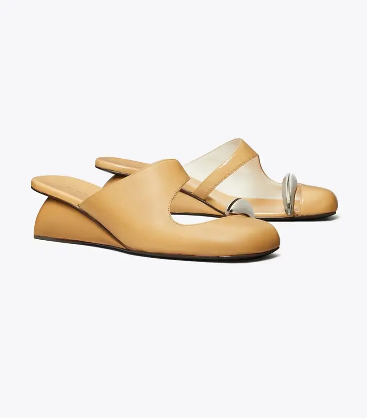 Pierced Mule Wedge