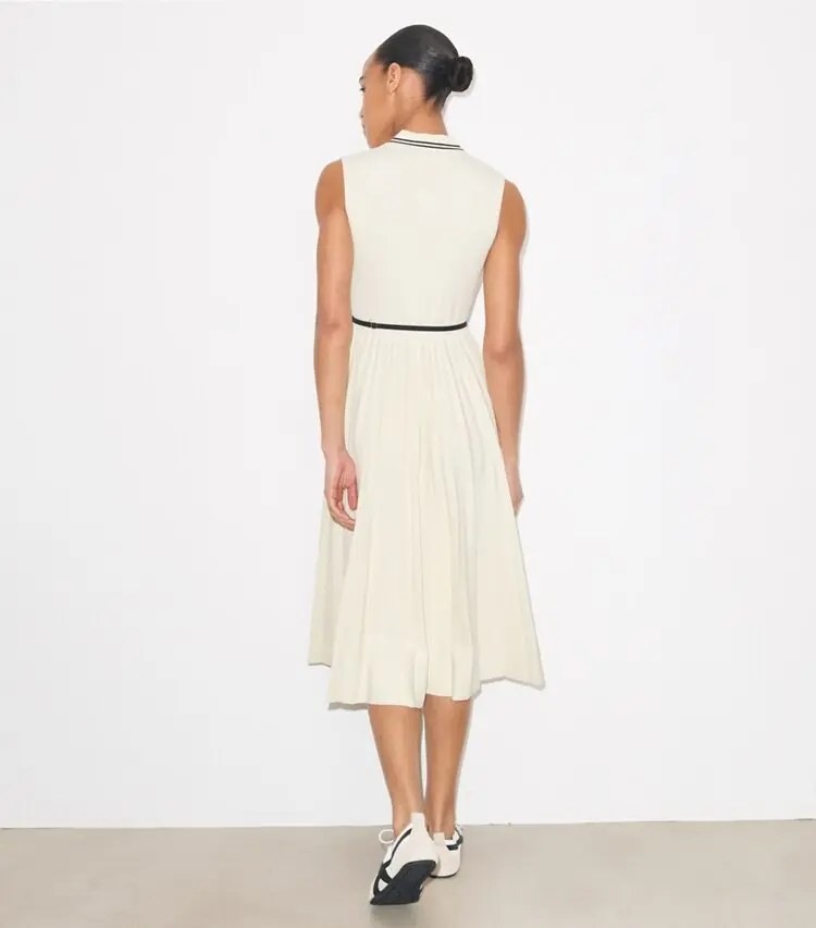 Pleated Viscose Dress - Image 3