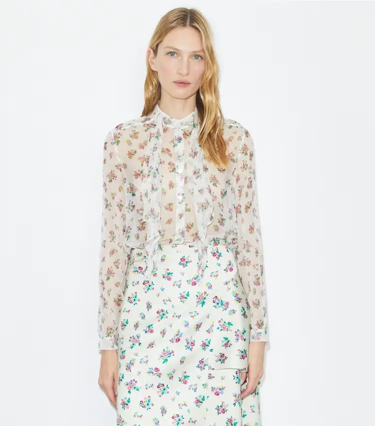Silk Bow Blouse - Image 2
