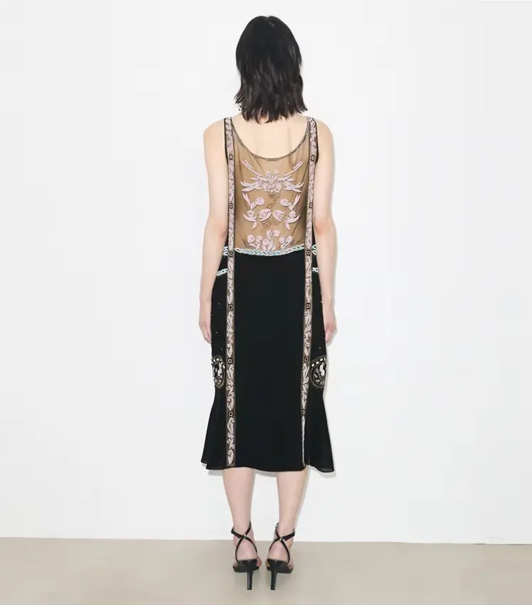 Embellished Mesh Dress - Image 3