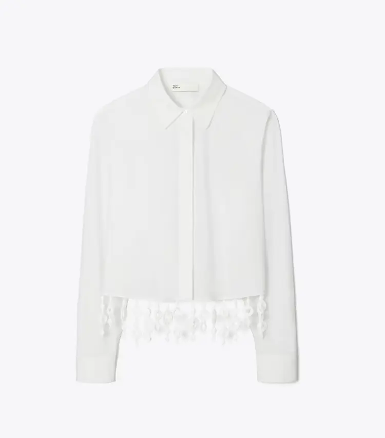 Crystal Embellished Poplin Shirt