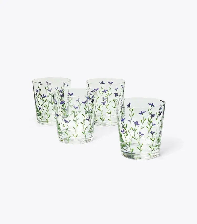 Jolie Fleur Double Old Fashioned Glass, Set Of 4 - Image 2