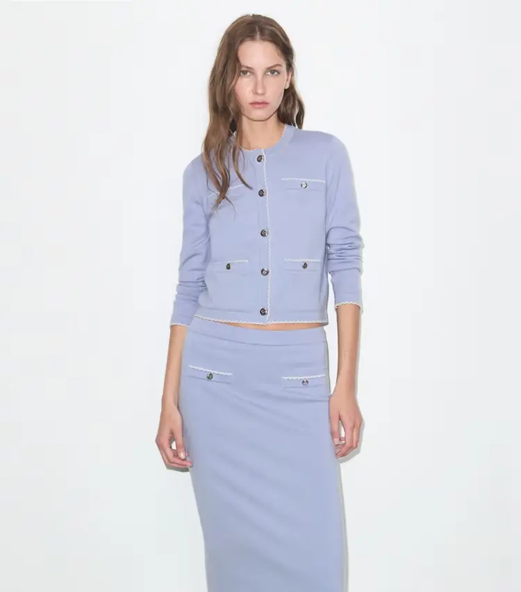 Kendra Wool Scalloped Cardigan - Image 2