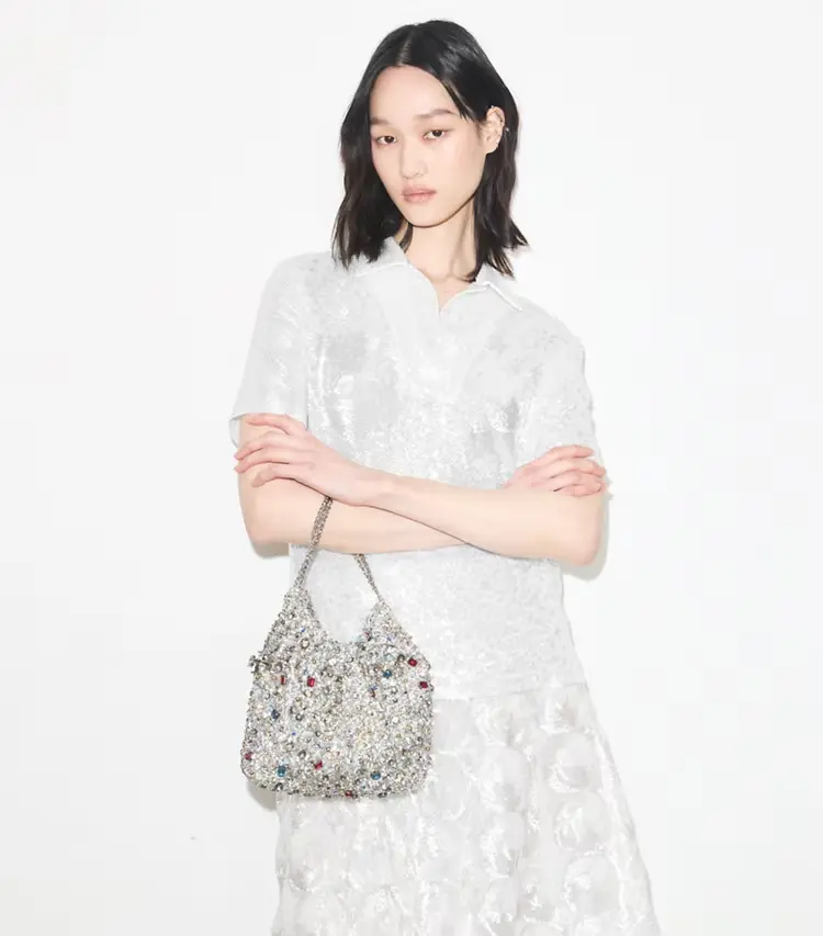 Mini Fleming Embellished Hobo Bag - Image 2