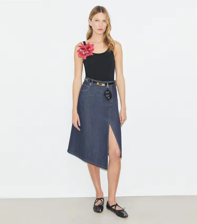Cotton Denim Skirt - Image 2