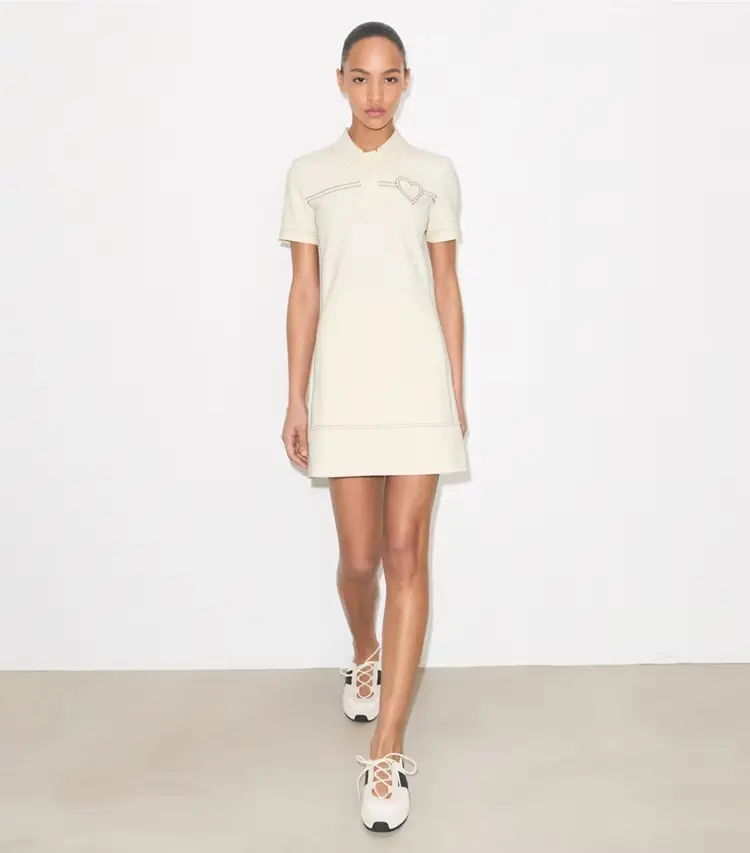 Pick Stitch Stretch Polo Dress - Image 3