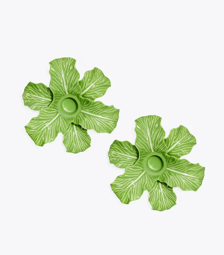 Lettuce Ware Candlestick, Set Of 2 - Image 3