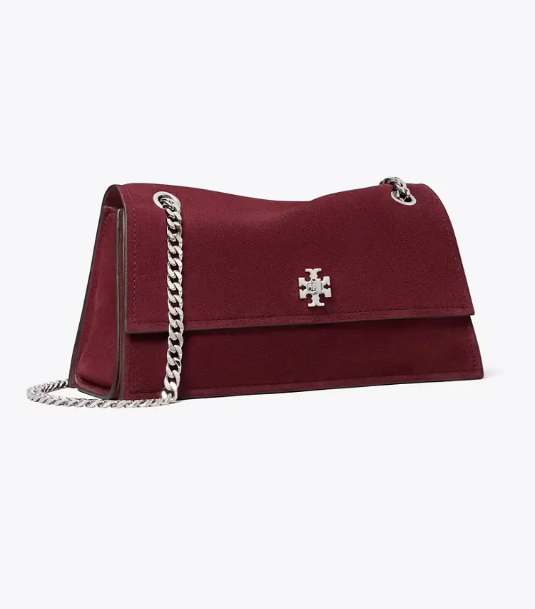Kira Turnlock Suede Shoulder Bag