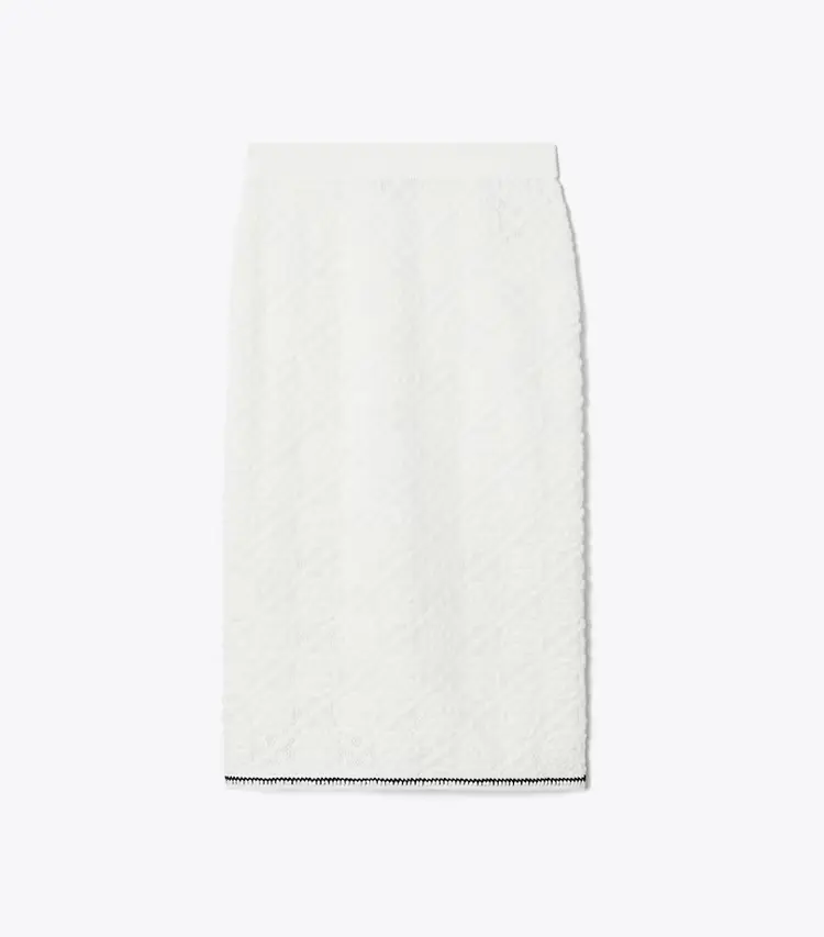 Cotton Logo Lace Skirt
