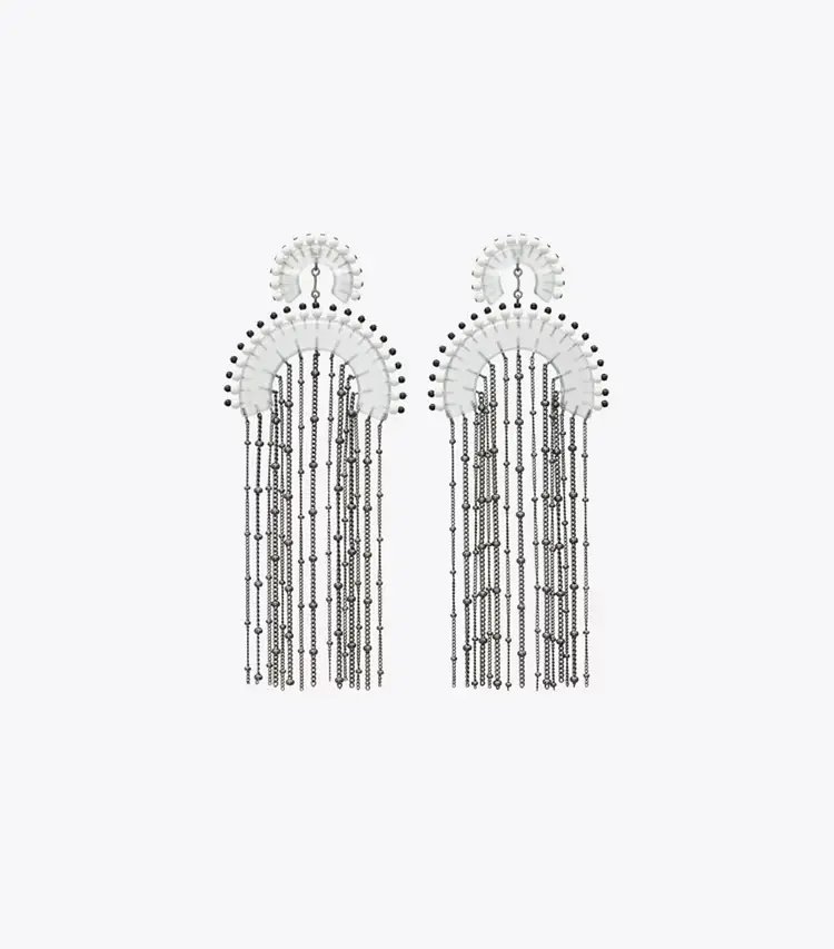 Beaded Fringe Earrings