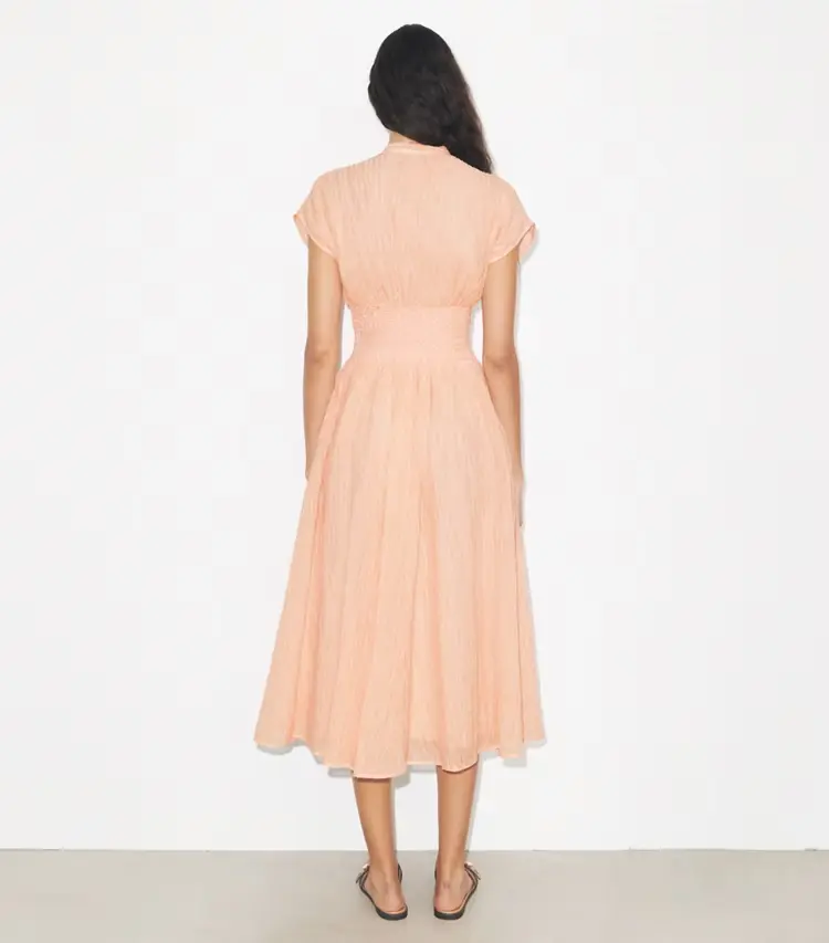 V-Neck Linen Dress - Image 3