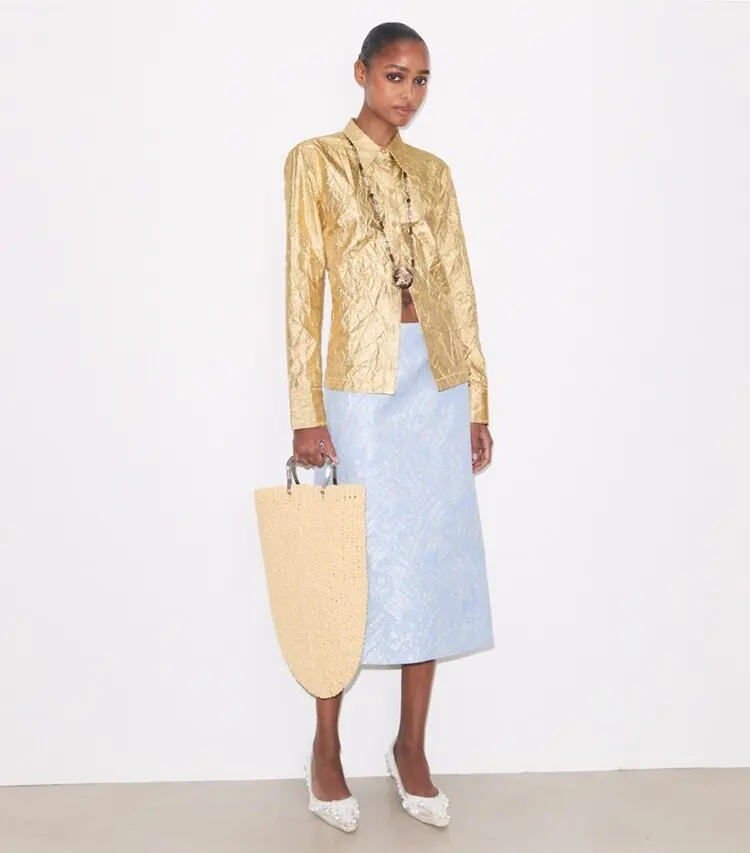 Silk Jacquard Skirt - Image 2