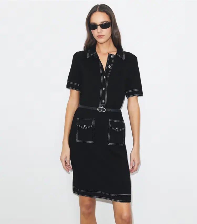 Topstitch Wool Camp Dress - Image 2