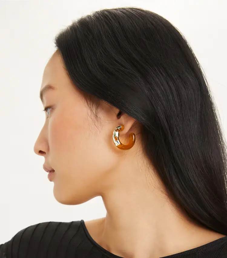 Resin Hoop Earrings - Image 3