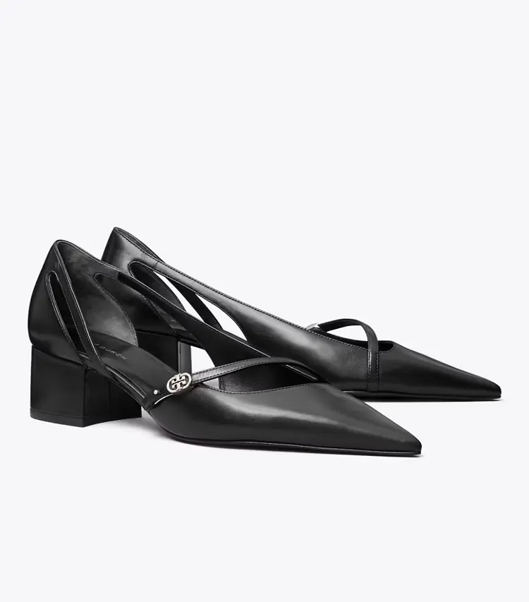 Double T Buckle D'orsay Pump