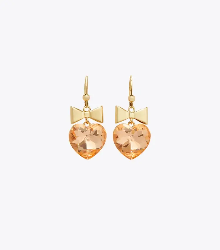 Curiosity Heart And Bow Earrings - Image 2