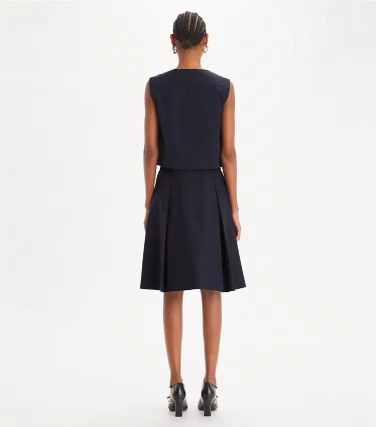 Pleated Twill Skirt - Image 3
