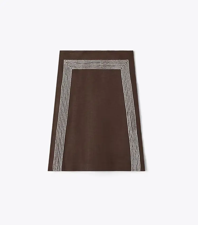 Embellished Linen Skirt