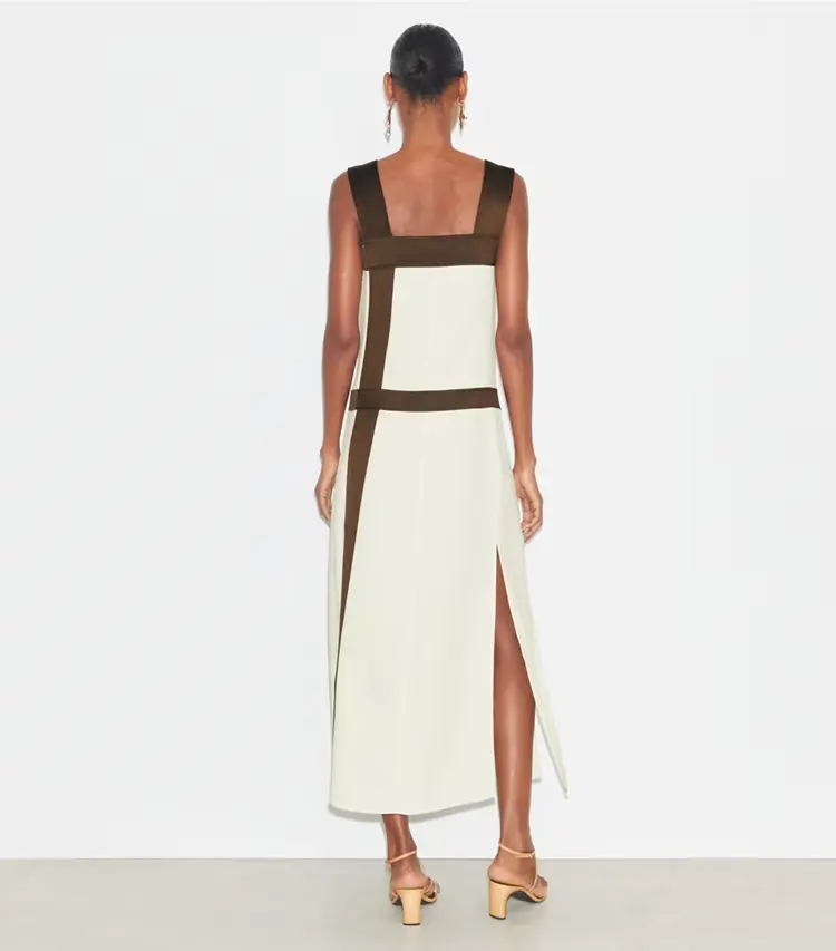 Colorblock Satin Dress - Image 3