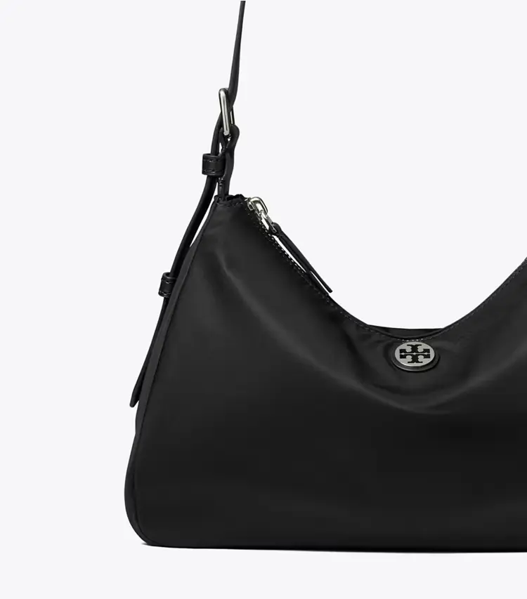 Small Nylon Zip-Top Shoulder Bag - Image 3