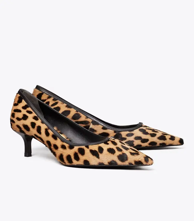 Double T Buckle Kitten Heel Pump
