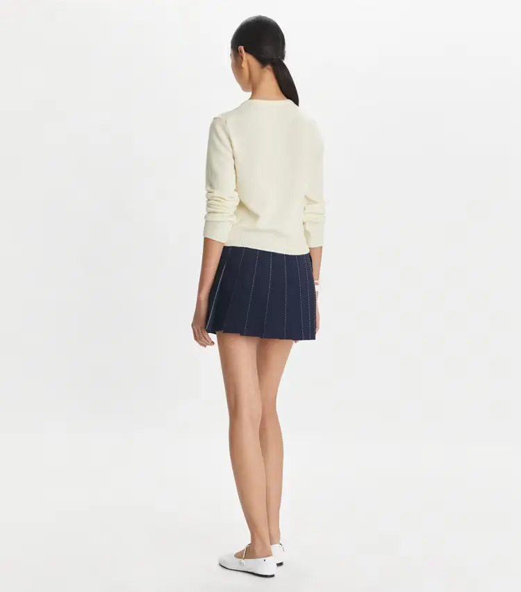 Pick Stitch Pleated Skirt - Image 3