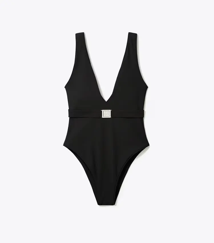 Belted Logo Swimsuit
