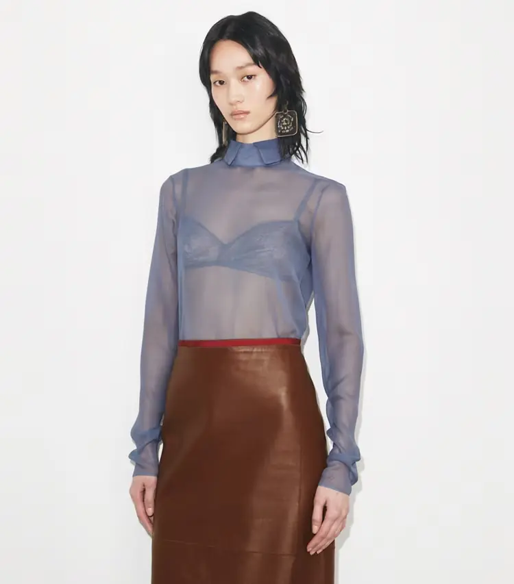 Silk Collared Top - Image 2