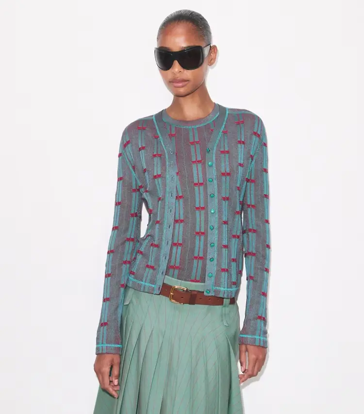 Ribbed Viscose Cardigan - Image 2
