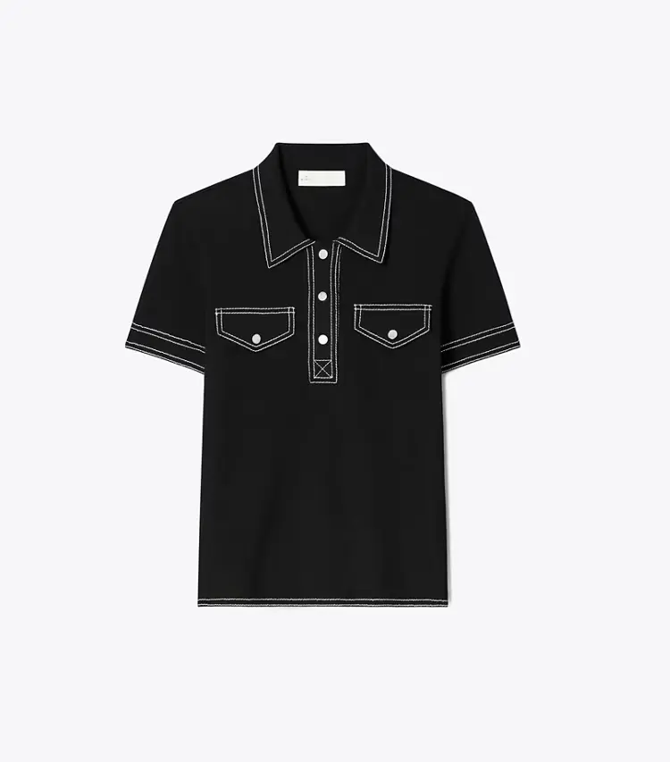 Topstitch Wool Polo
