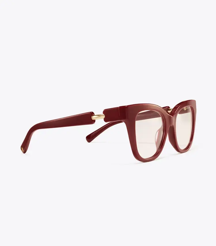 Pierced Oversized Cat-Eye Eyeglasses - Image 2