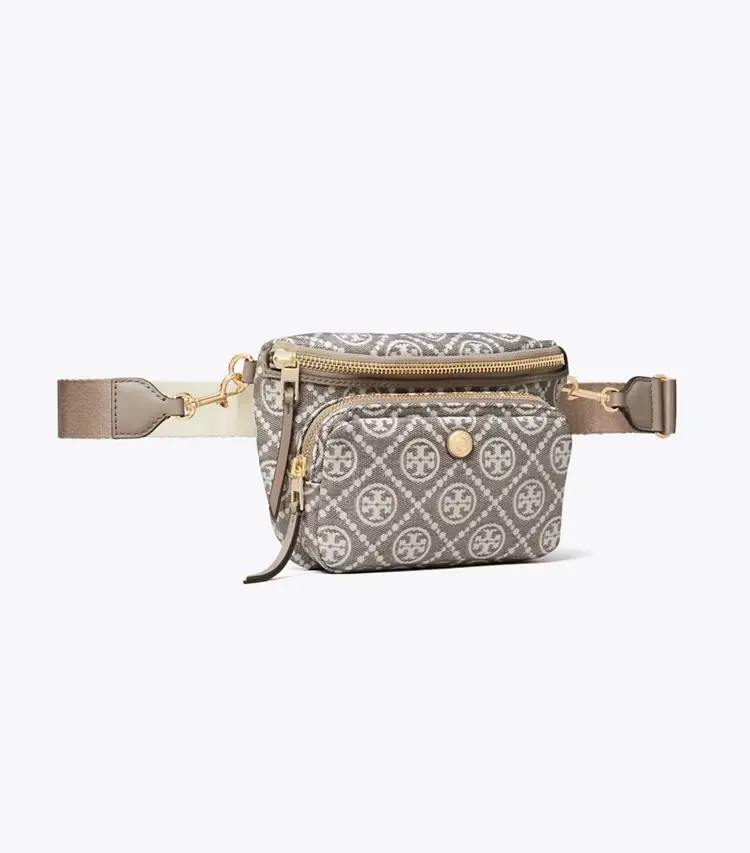 T Monogram Coated Jacquard Mini Belt Bag