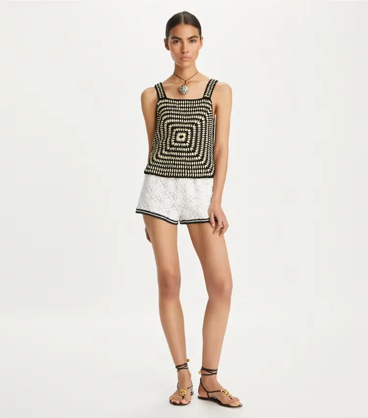 Cotton Crochet Tank Top - Image 3