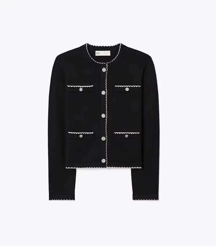 Kendra Wool Scalloped Cardigan