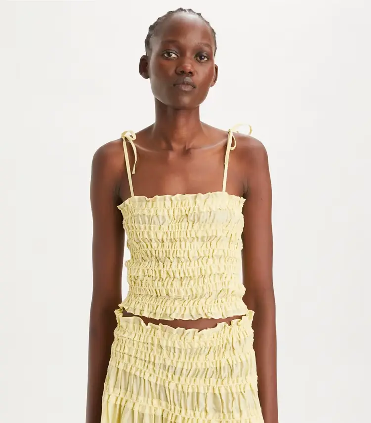 Smocked Viscose Top - Image 2
