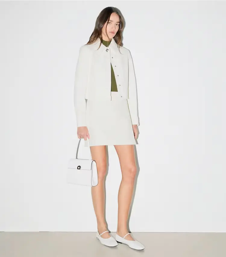 Faux Crinkle Leather Skirt - Image 2
