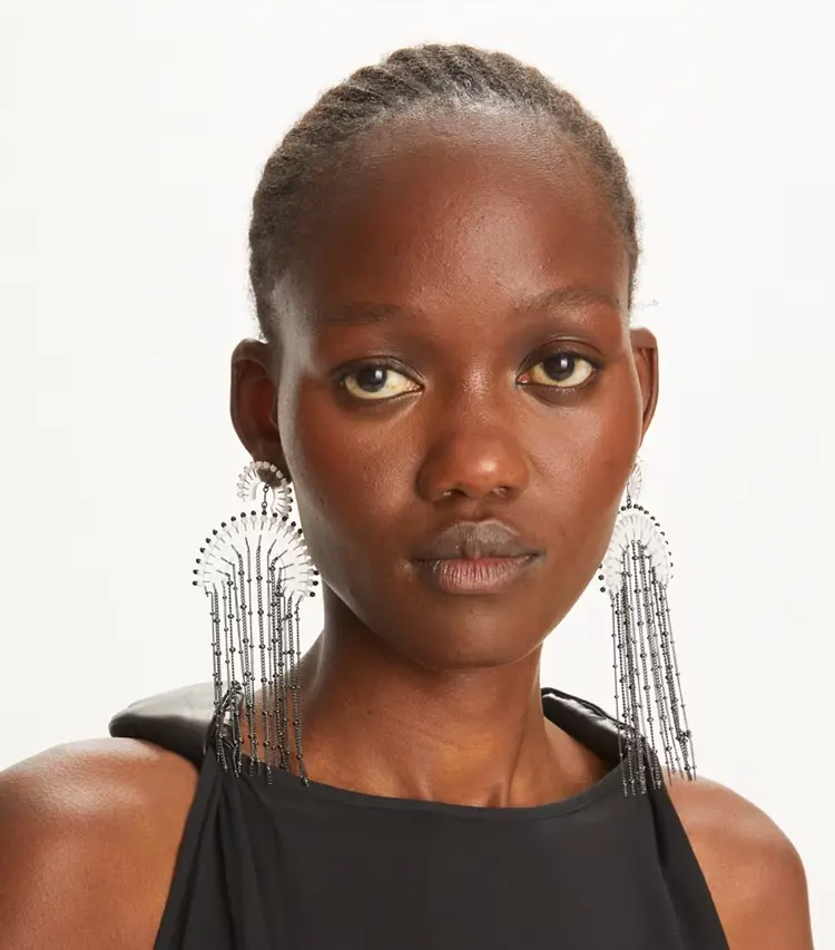 Beaded Fringe Earrings - Image 3