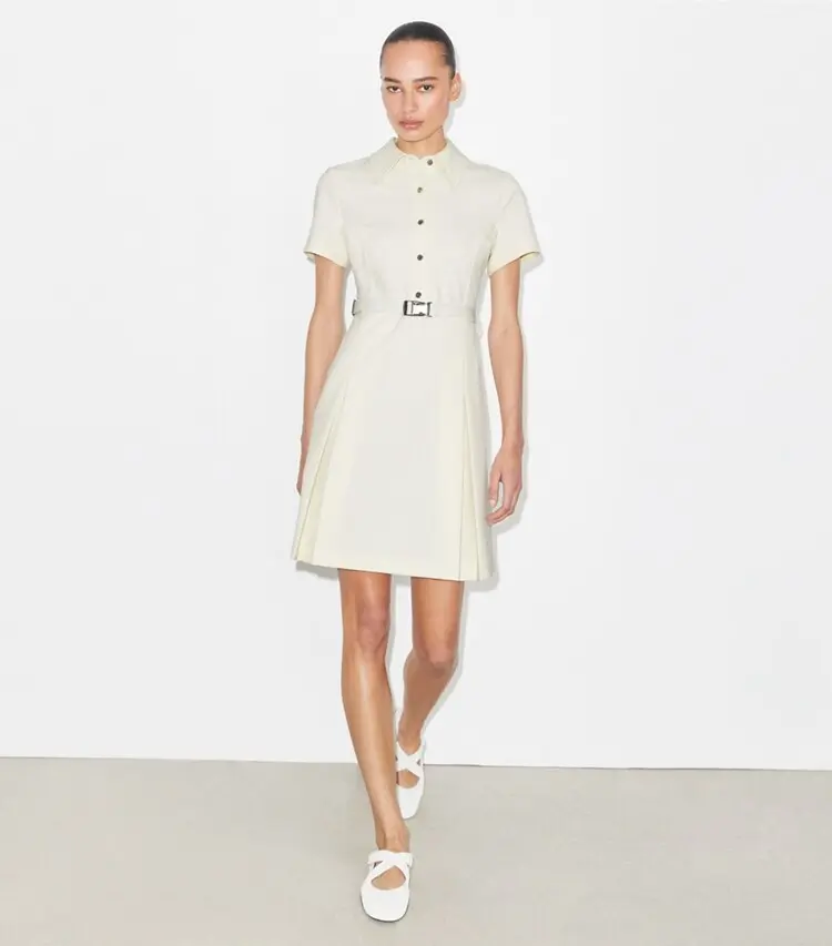 Short-Sleeve Pleated Golf Dress - Image 3