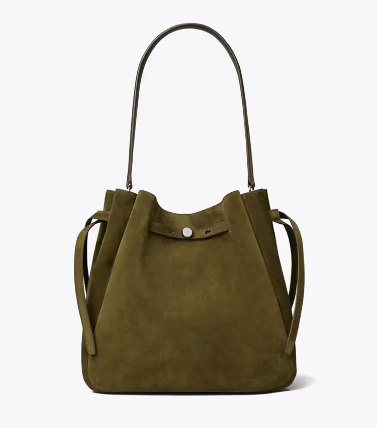 Large Romy Suede Bucket Bag - Image 3