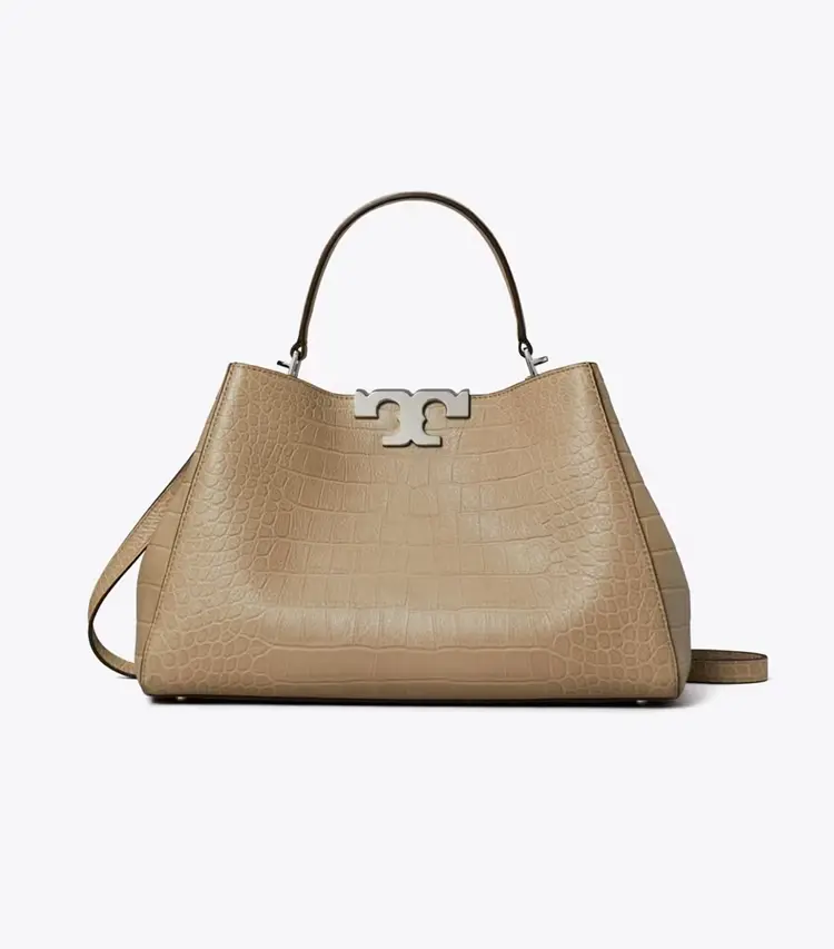 Eleanor Soft Croc-Embossed Satchel - Image 4