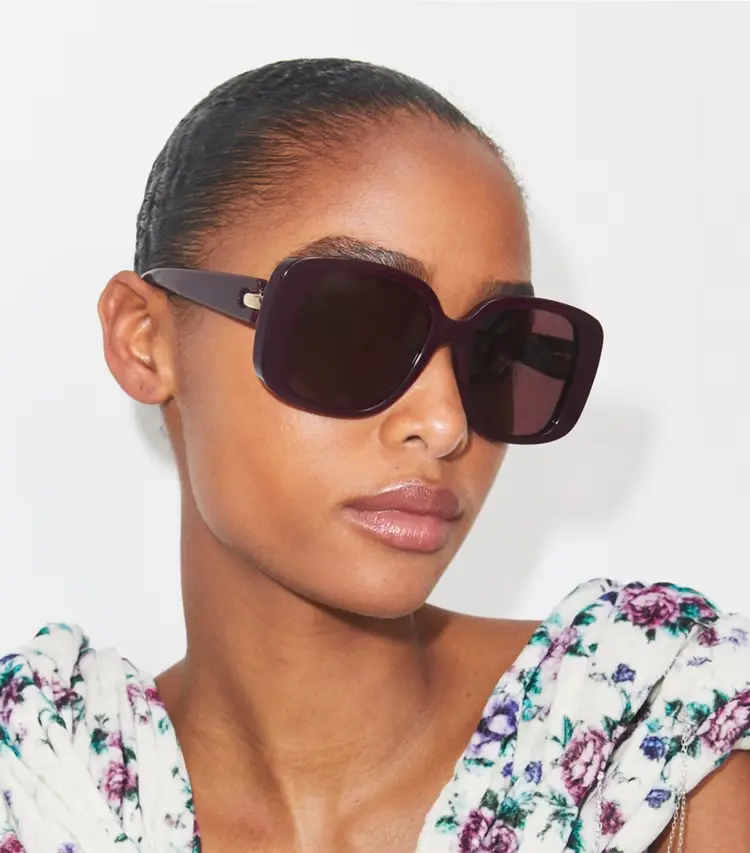 Pierced Oversized Square Sunglasses - Image 4