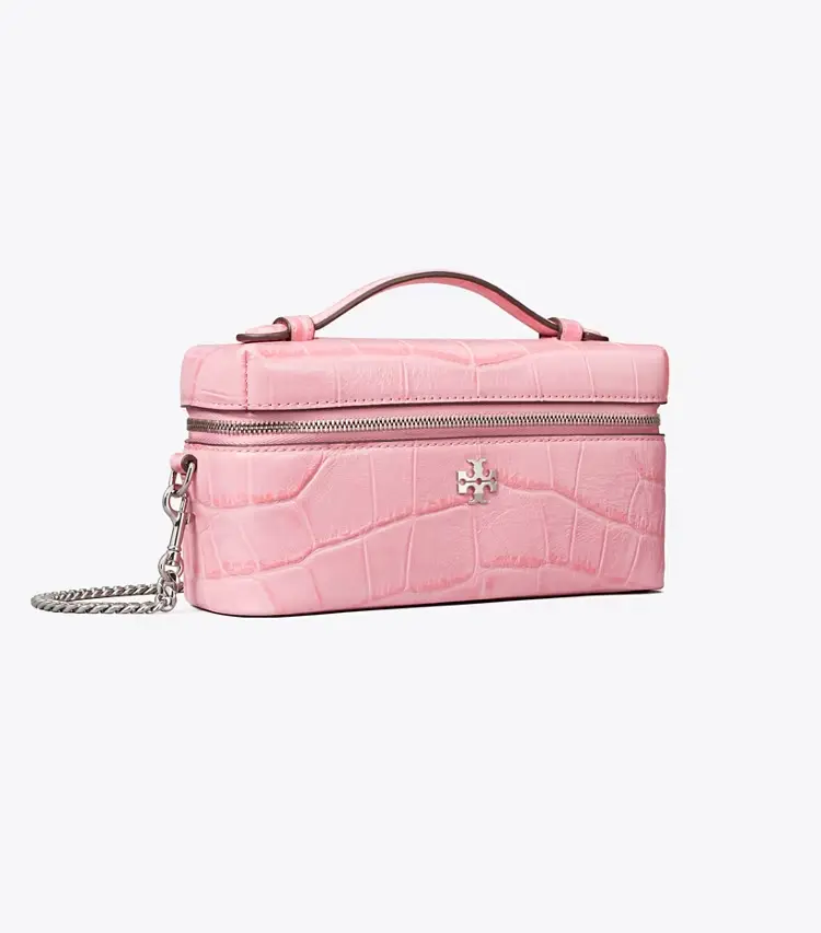 Charlie Croc-Embossed East-West Vanity Case
