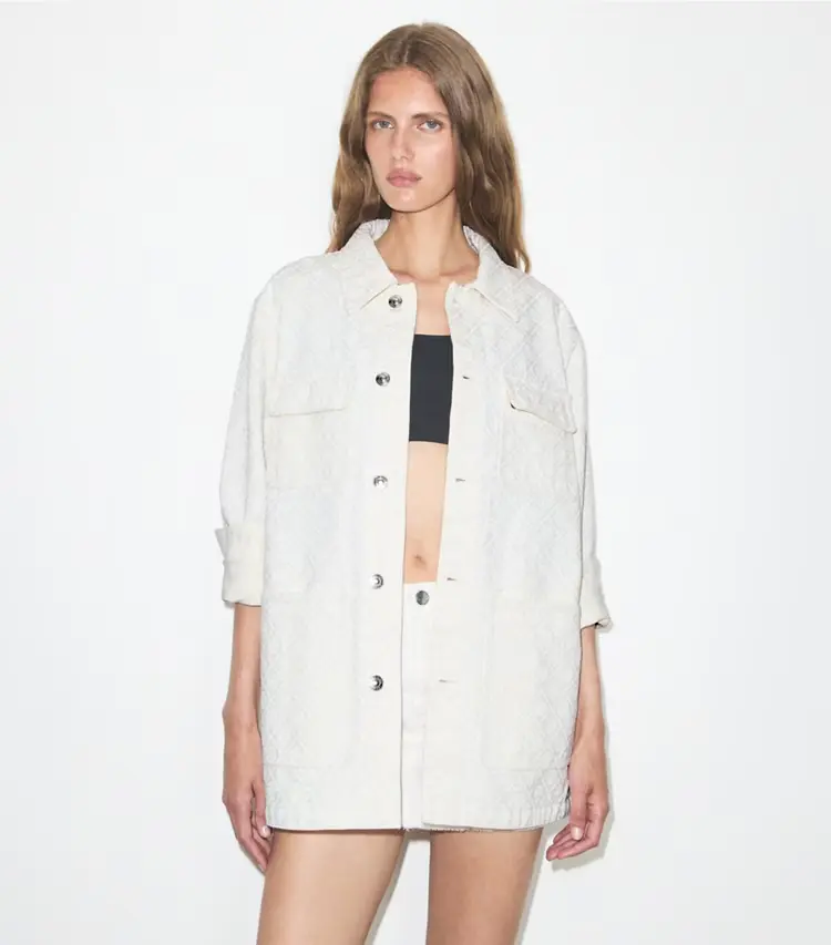 T Monogram Denim Barn Jacket - Image 2
