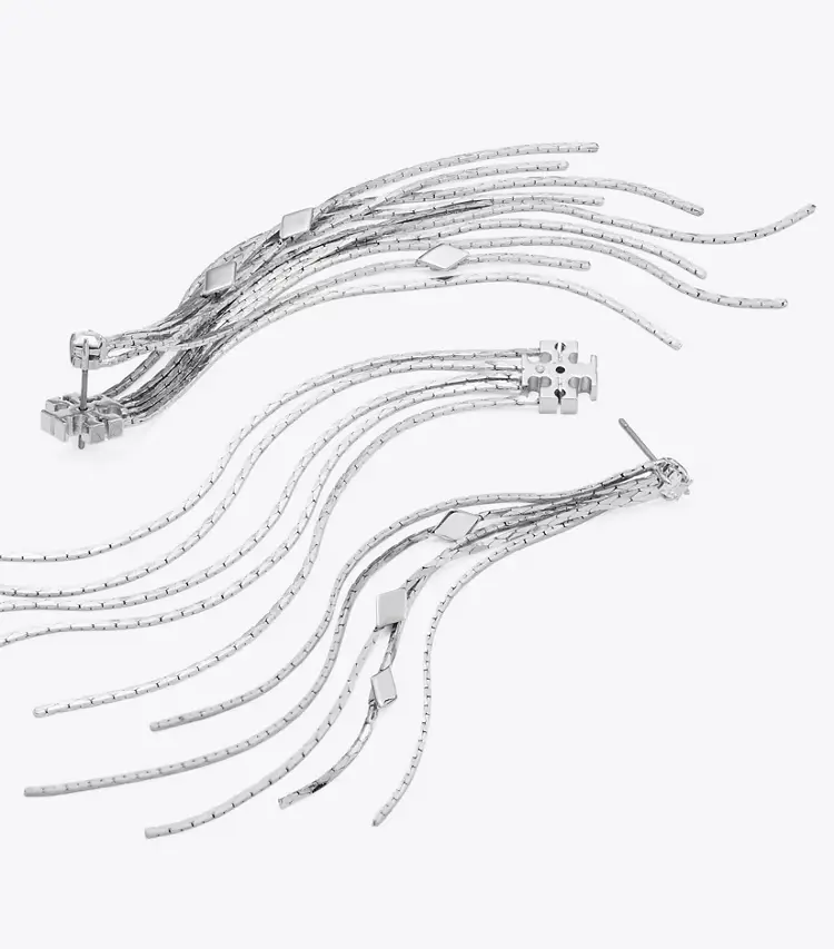 Runway Front-Back Chain Earrings - Image 2